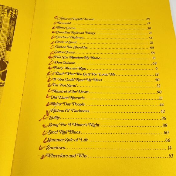 VTG Gordon Lightfoot Gord's Gold Songbook 1976 Sheet Music Loose Pages Writing - Picture 5 of 10